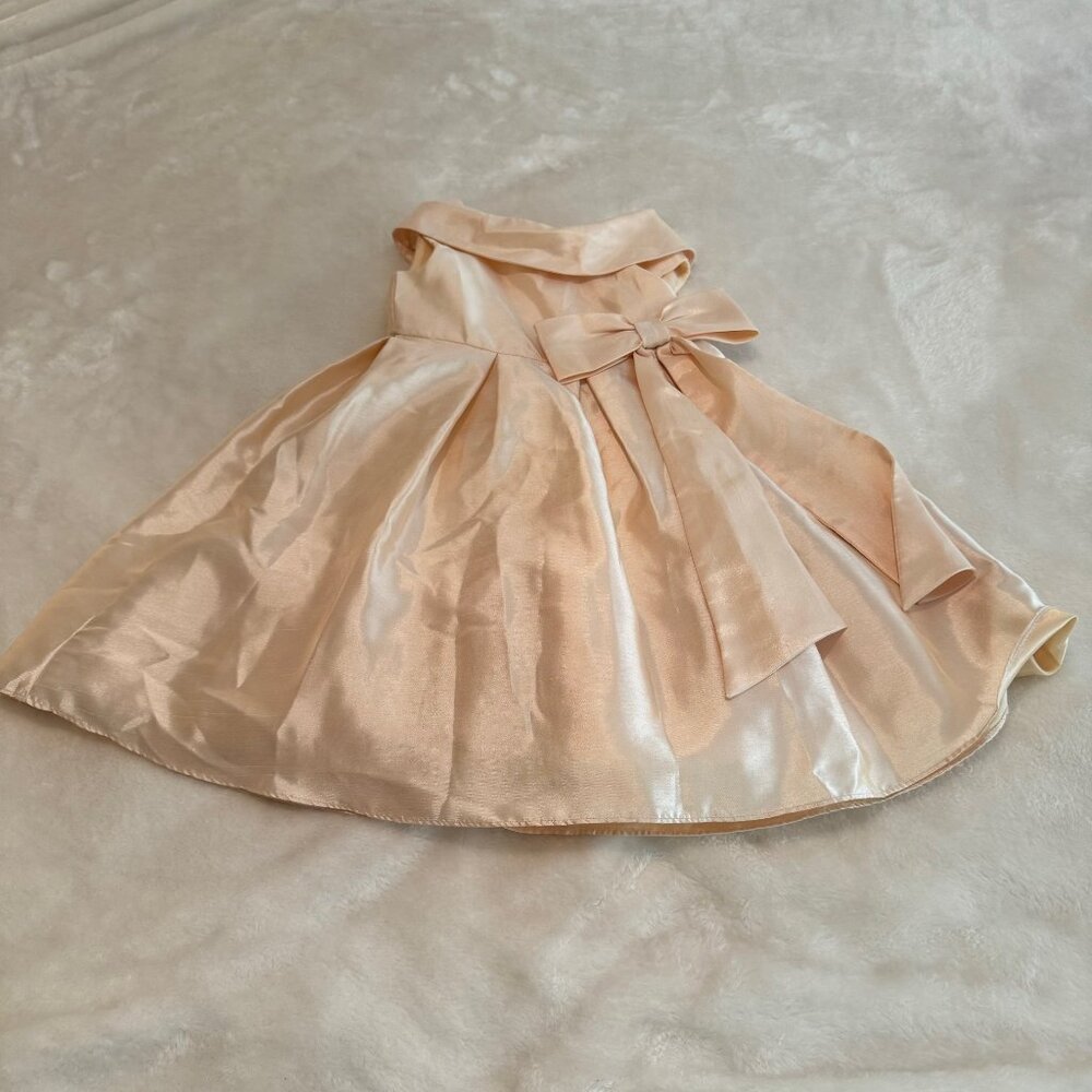 Edgehill Collection Ivory Satin Formal Dress With Full Petticoat Size 3T